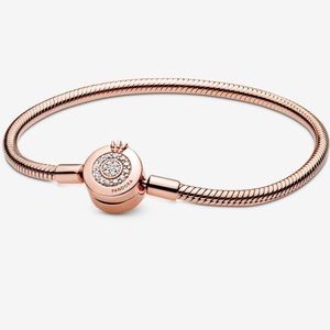 Pandora Moments Sparkling Crown O Snake Chain Bracelet